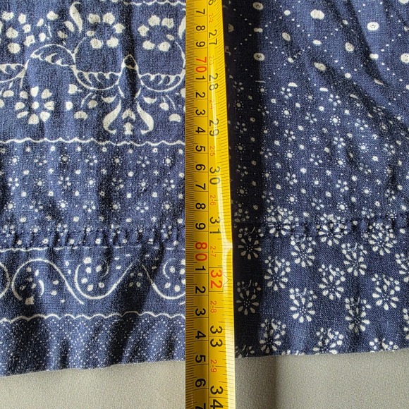 Cynthia Rowley Linen Dress‎ Women's Small Blue White Paisley Sleeveless - Picture 4 of 6